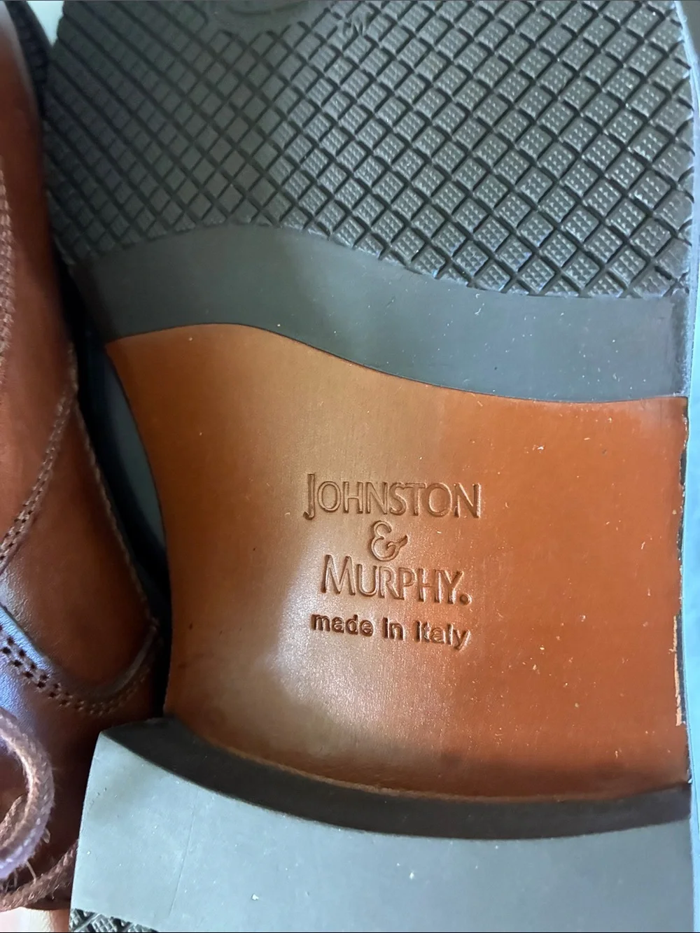 Johnston & Murphy Tan Leather Derby Shoes